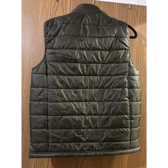 Raw 7 Design M Men's Puffer Vest Waterproof Light Fill Green Outdoor Camping - Picture 4 of 6